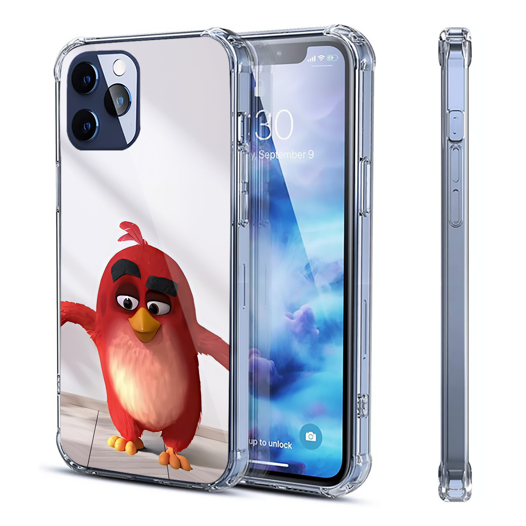 （画像用） Angry Birds アングリーバード 【iPhone 12シリーズ対応】透明スマホケース（クリアソフトケース）